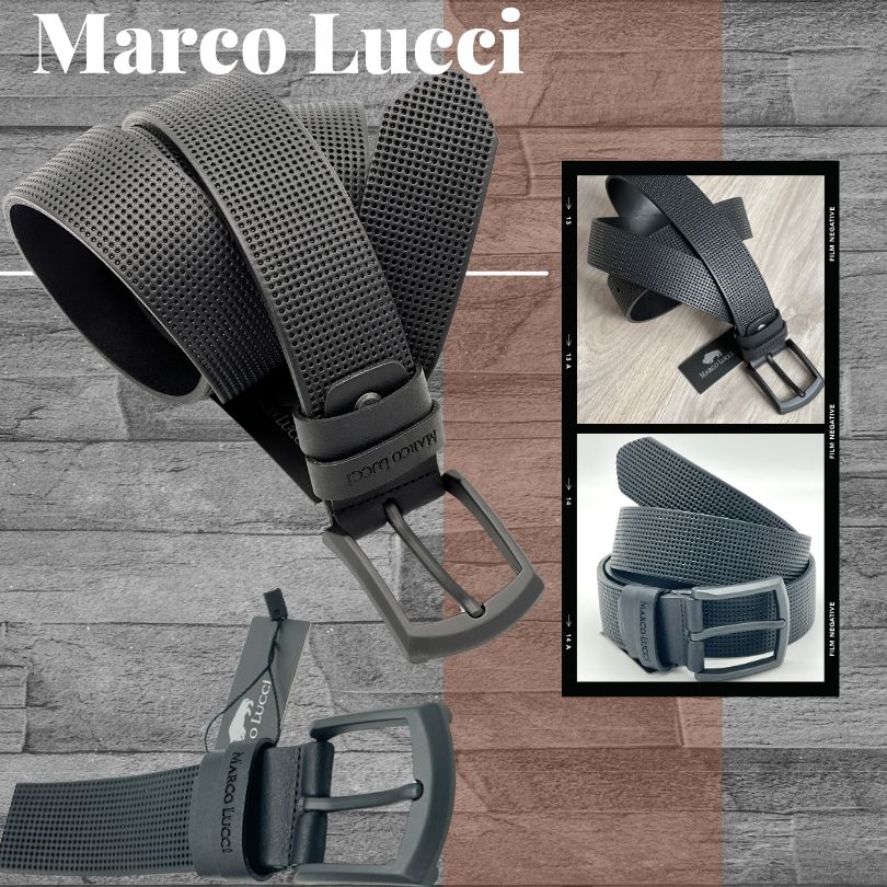 curea Marco Lucci neagra - piele naturala - curea barbati neagra din piele